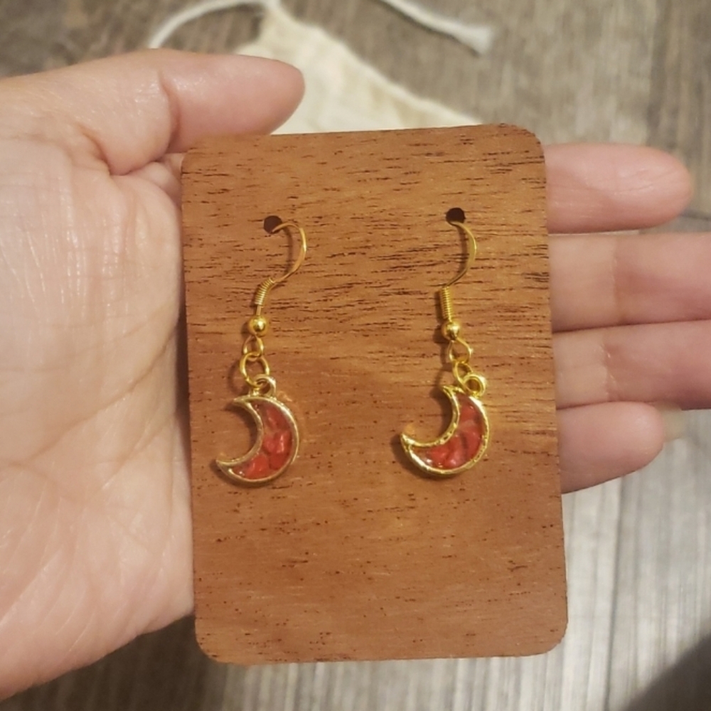 Plastic bottle Moon earrings